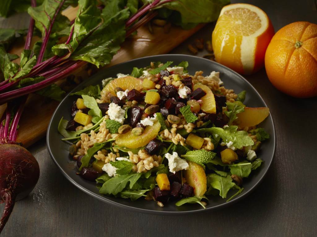 beet and farro salad